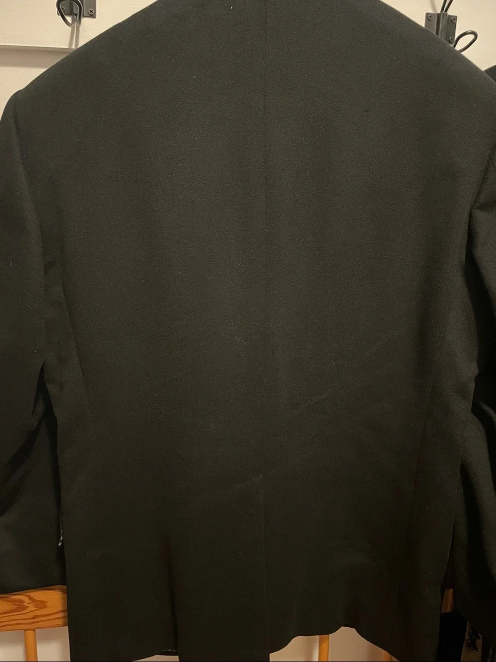 Men's Black Single-Breasted Blazer Cashmere